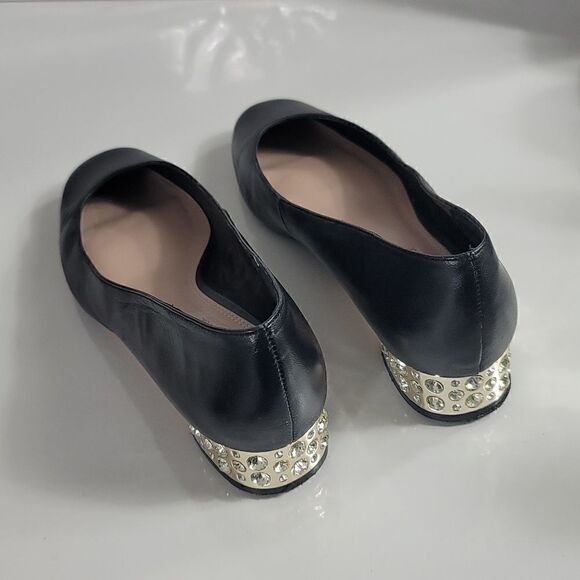 Dune London Black Gem Heeled Closed Toe Shoe - Picture 6 of 10